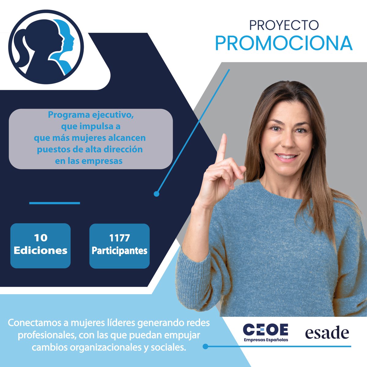 ¿Quieres formar parte de PROYECTO PROMOCIONA?

🔝 Descubre un Programa Ejecutivo que impulsa que más #Mujeres alcances puestos de #AltaDireccion

🔝 Descubre cómo conectamos a #mujeres #líderes generando #redes #profesionales

#soypromociona
Hasta 17 Abril
proyectopromociona.com
