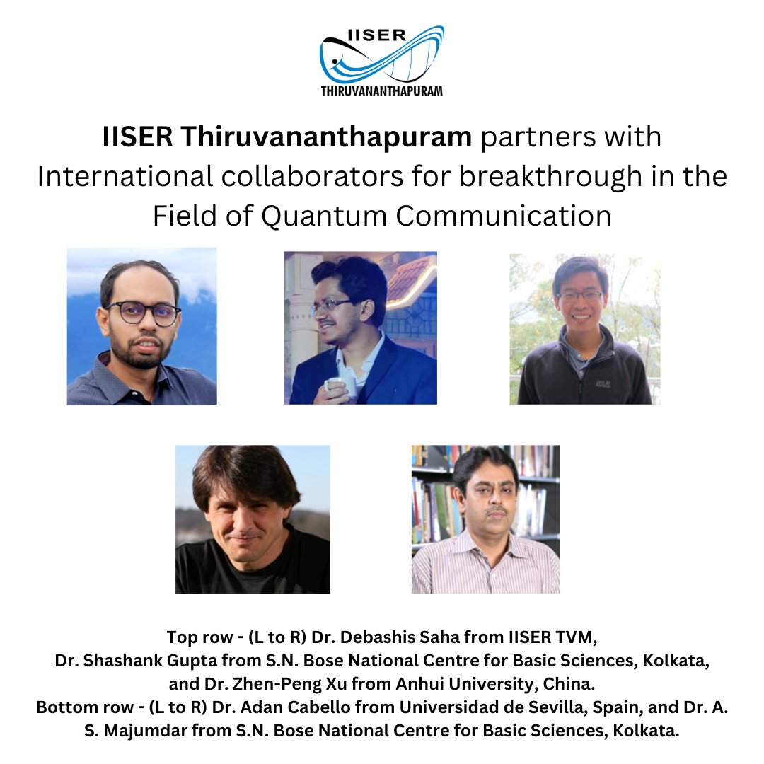 FGCTweets's tweet image. .@tvmiiser in #collaboration with an international team are working at the cutting-edge field of #quantumtheory and #quantum communication and have recently made a breakthrough discovery.  

#iisertvm #iiserthiruvananthapuram #communication #research