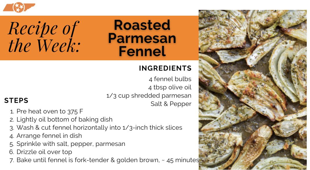 ROTW: Roasted Parmesan Fennel

#VolNutrition #RockyTopFuel #GoVols #ROTW