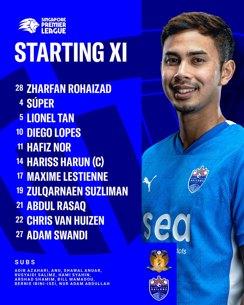 lioncitysailors's tweet photo. ⚓️ Team News

3️⃣ changes to the starting XI as Abdul Rasaq Akeem returns to lead the line for the Sailors, while new signing Bernie Ibini-Isei starts on the bench! 🙌

#whiteblueandbold #lioncitysailors #HOULCS https://t.co/88rvb6qxpc