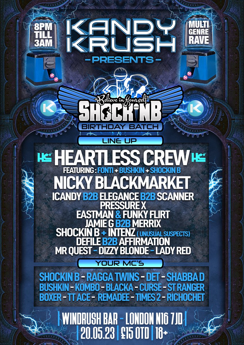 #kk KandyKrush (@kandykrushdnb) on Twitter photo Low Price Tickets @ Tickets £9 plus booking fee
skiddle.com/.../Windrus...…
<a href="/ShockinB/">ShockinB mc/dj ♉</a> <a href="/raggatwinz/">Flinty Badman RTC</a> @raggatwinzz <a href="/EastmansoundUk/">Eastman Sound Live Sundays 10am-12pm on KoolFm</a> <a href="/iCandydj/">iCandy</a> <a href="/deejayelegance1/">ELEGANCE</a> <a href="/DjScanner/">Scanner</a> <a href="/shabbadan/">MC SHABBAD 🌟🌟🌟🌟🌟</a> <a href="/nickyblkmkt/">nicky blackmarket</a> <a href="/HeartlessCrew/">Heartless Crew</a> <a href="/McdetUk/">Mc det</a> <a href="/Kombeezy/">Incomesharks PRIVATE</a> <a href="/McBlacka/">MC BLACKA</a> Low Price Tickets @ Tickets £9 plus booking fee
skiddle.com/.../Windrus...…
<a href="/ShockinB/">ShockinB mc/dj ♉</a> <a href="/raggatwinz/">Flinty Badman RTC</a> @raggatwinzz <a href="/EastmansoundUk/">Eastman Sound Live Sundays 10am-12pm on KoolFm</a> <a href="/iCandydj/">iCandy</a> <a href="/deejayelegance1/">ELEGANCE</a> <a href="/DjScanner/">Scanner</a> <a href="/shabbadan/">MC SHABBAD 🌟🌟🌟🌟🌟</a> <a href="/nickyblkmkt/">nicky blackmarket</a> <a href="/HeartlessCrew/">Heartless Crew</a> <a href="/McdetUk/">Mc det</a> <a href="/Kombeezy/">Incomesharks PRIVATE</a> <a href="/McBlacka/">MC BLACKA</a>