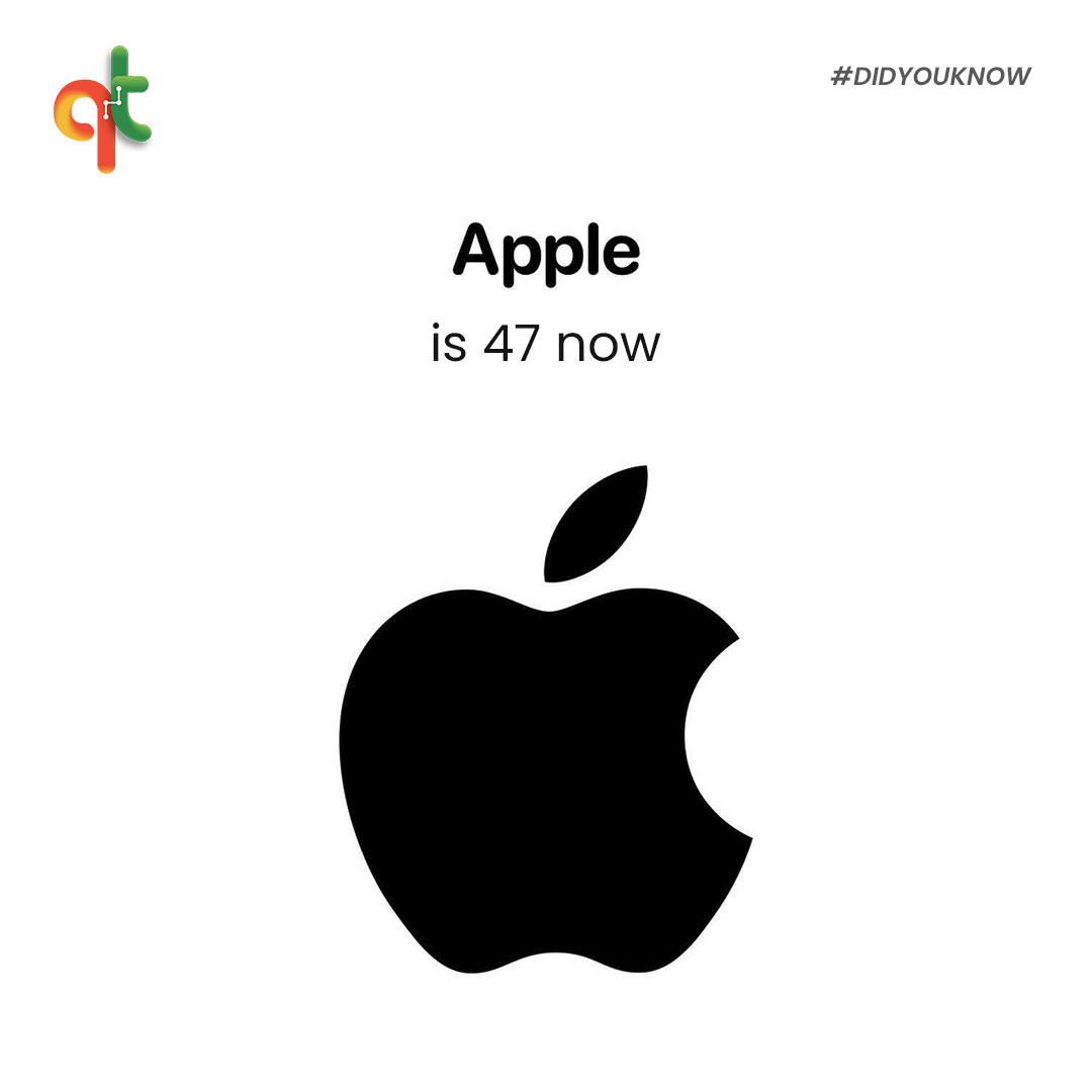 quicktouchtech's tweet photo. Apple is 47 now, From humble beginnings to becoming one of the world's most valuable companies, celebrate the journey of this tech giant π #Apple47 #Innovation #Tech
.
.
#eduupdate #quickcampus #Quicktouch #QT #schoolerp #schoolmanagement #erpsoftwaresolutions https://t.co/TYo6qJLMFA