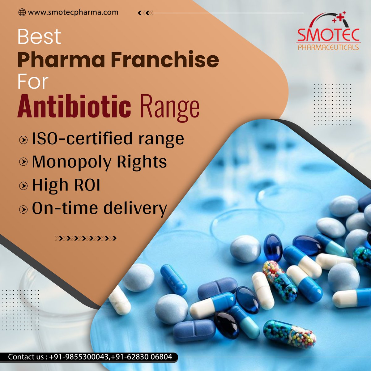Best Pharma Franchise For Antibiotic Range
✅ISO-certified range
✅Monopoly Rights
✅High ROI
✅On-time delivery

Call us at +91-9855300043 for more info!
.
.
#pharmafranchisecompany #bestproducts #qualityrange #ISOCertified #pharmaceutical #antibioticrange #pharmarange