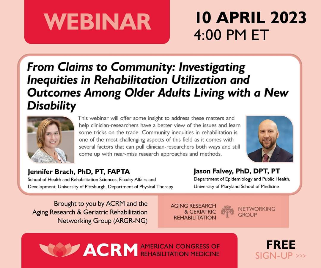 ACRM INNOVATIONS IN AGING WEBINAR WITH <a href="/ClinSTARCC/">Clin-STAR Coordinating Center</a>
Learn about new NIA funded resources that help facilitate interdisciplinary collaborations among aging-focused clinician researchers! 
SEE YOU THERE!!! acrm.org/.../aging.../a…
#acrm2023
#agingresearch
#Geriatrics
