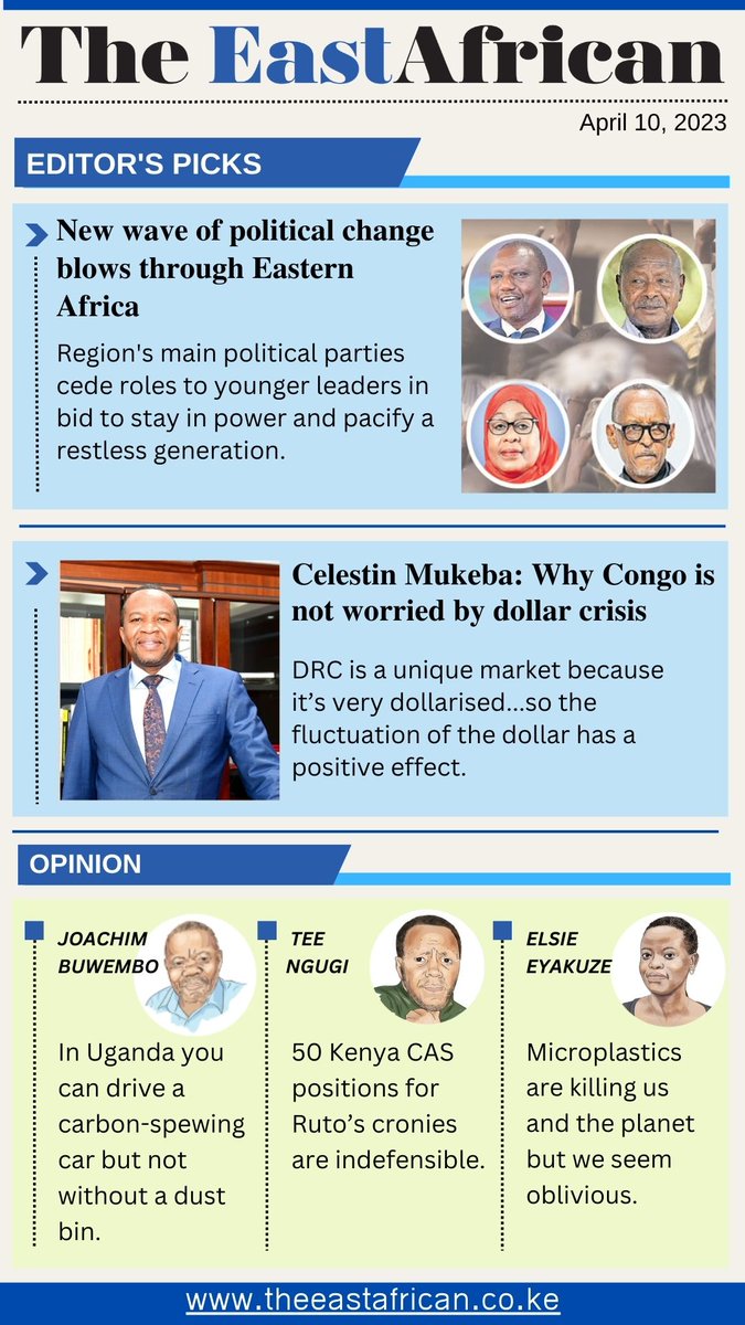 The_EastAfrican's tweet photo. Top stories today on https://t.co/hqrJ4D62ke
#TEANewsletter
Check comments for links. https://t.co/90y8Bis9N2