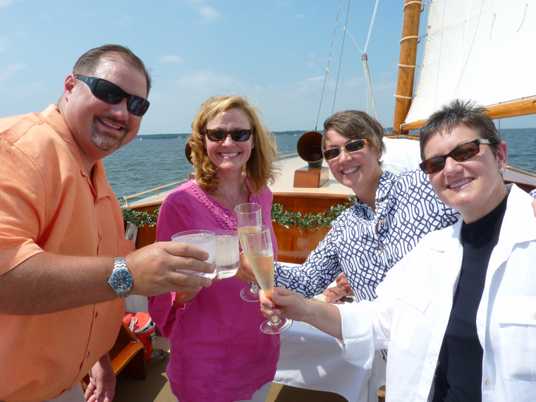 How do you take your ______ to the next level? 🌤️🌊👑🥂😎
#privatecharter #sailingsensation #oceanadventures #vacationgoals #sailselina #champagnetoast #celebration #stmichaels #boattour #chesapeake