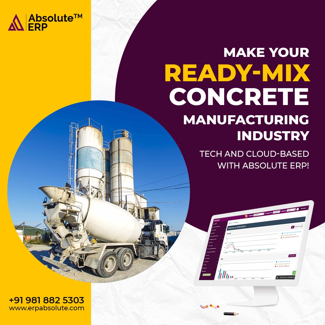 absolute_erp's tweet photo. Make your ready-mix concrete manufacturing industry tech and cloud-based with Absolute ERP!
Visit : https://t.co/MDPxS7ukAX
#ERP #manufacturingerp #ManufacturingERPSoftware #erpsoftware #erpsolutions #concrete https://t.co/gKmJoE81zN