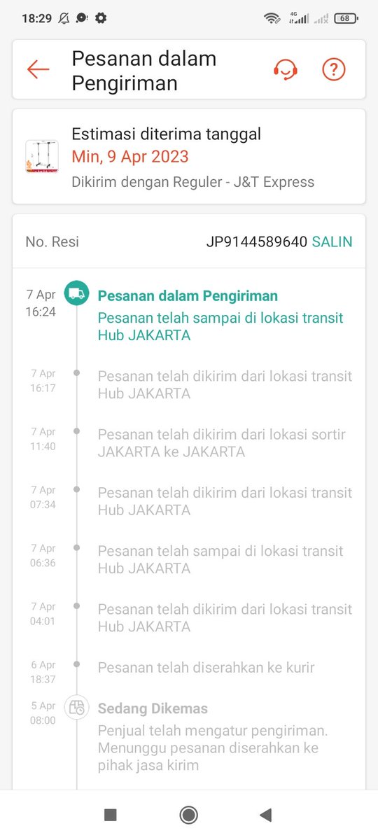 xiaofameili's tweet photo. @jntexpressid JP9144589640

Astagaaaa kapan dampenya dr tgl 6 stuck... Mending pake @shopeekspress https://t.co/3fC3OmmQya