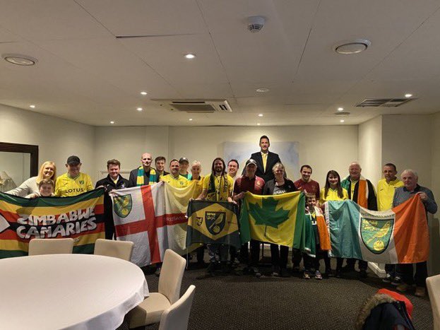 cillianogrady's tweet photo. Great job @NorfolkElliot @adamdrury78 and @NorwichCityFC for organising a well attended International Fans Breakfast at Carrow Road this morning @IrishCanaries @ZCanaries @CanariesATP @CanCanaries @NorwichCityFCBR @CanariesDU looking forward to the Fans Parade at half time https://t.co/NRzdteiFjc