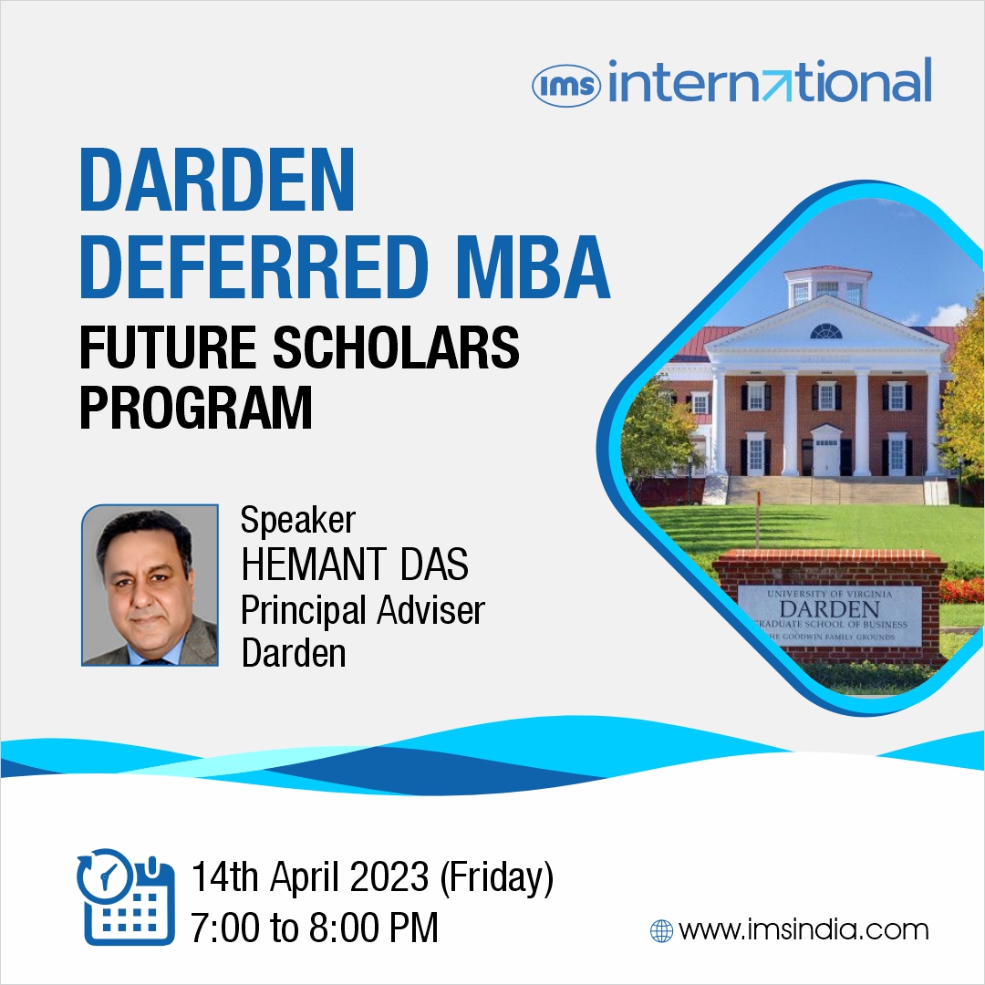 IMSIntl's tweet photo. Darden Deferred MBA: Future Scholars Program
Understand how to navigate the Darden Future scholar program application process, and get tips on how to craft a compelling application that highlights your strengths and goals.
Register now: https://t.co/DZAdIXdyRn https://t.co/mjWfpadBuk
