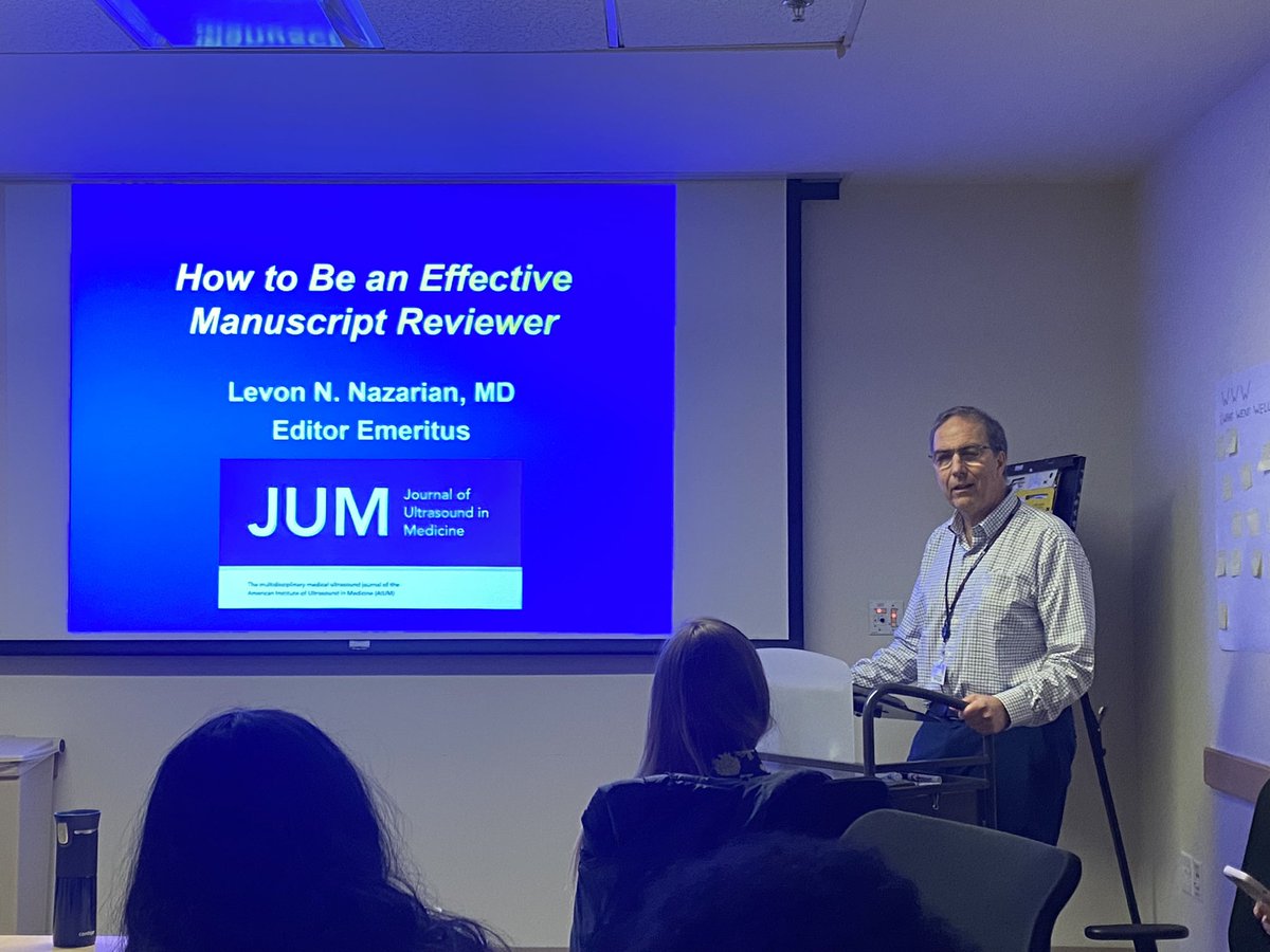 PennRadRes's tweet photo. Dr. Levon Nazarian, new @MskPenn chief, discussing ways to be an effective manuscript reviewer @PennMedicine @PennMDForum #HTBAR2023 https://t.co/pv3CXAlKBv