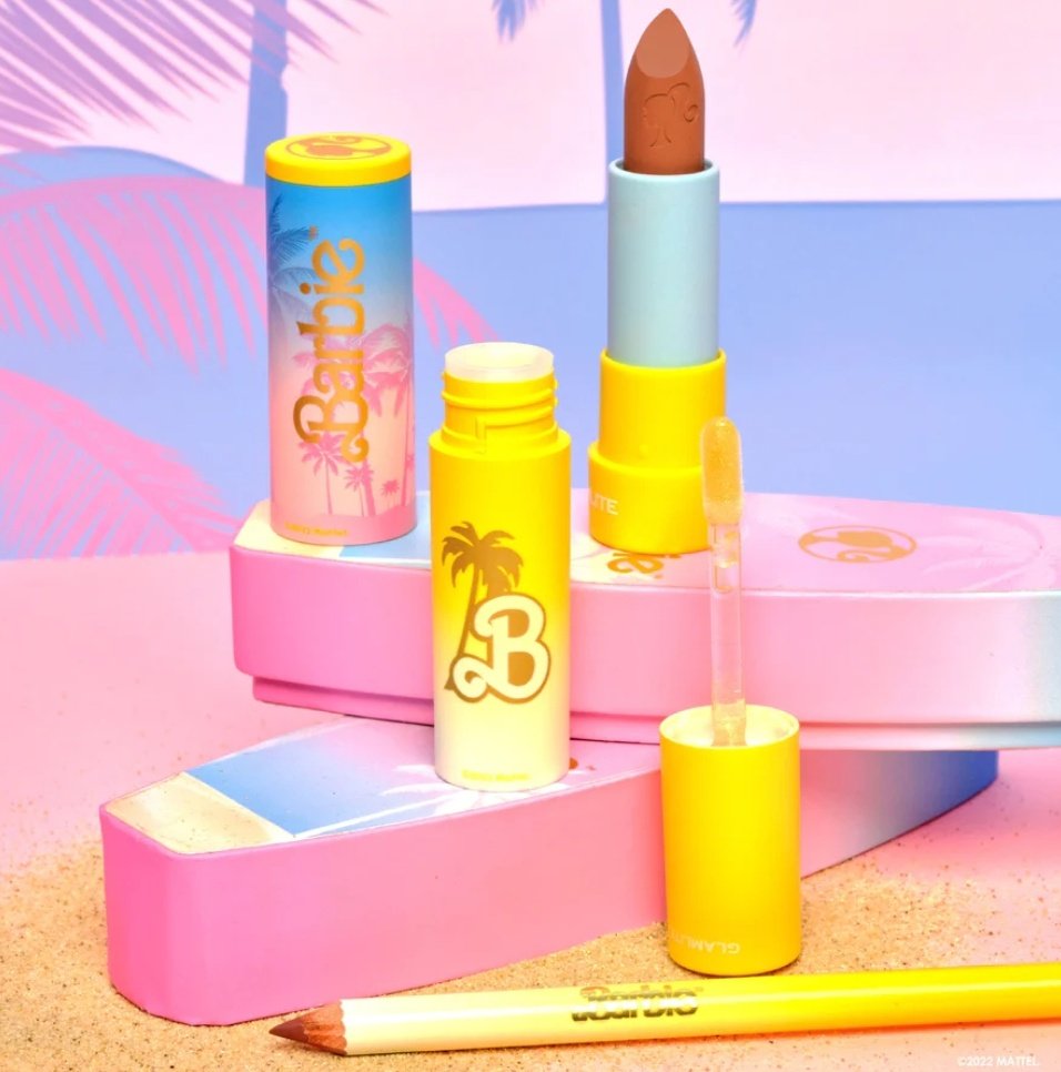 this beautiful makeup package
barbie x glamlite pr box