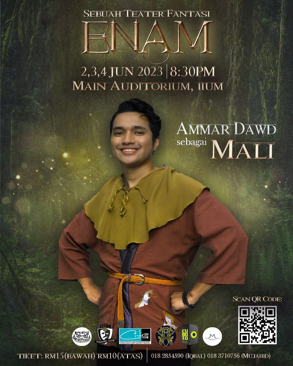 NotoriousPlay's tweet photo. NOTORIOUS PLAYHOUSE PRODUCTION X IIUM THEATRE CLUB mempersembahkan

🎭 PEMENTASAN SEMULA TEATER “ENAM”🎭

📆 Tarikh: 2,3,4 Jun 2023
⏰ Masa: 8.30PM
📍 Tempat: Main Auditorium, IIUM
🎟️ Tiket: RM15 (Bawah), RM10 (Atas) https://t.co/tH2gnhUNkt