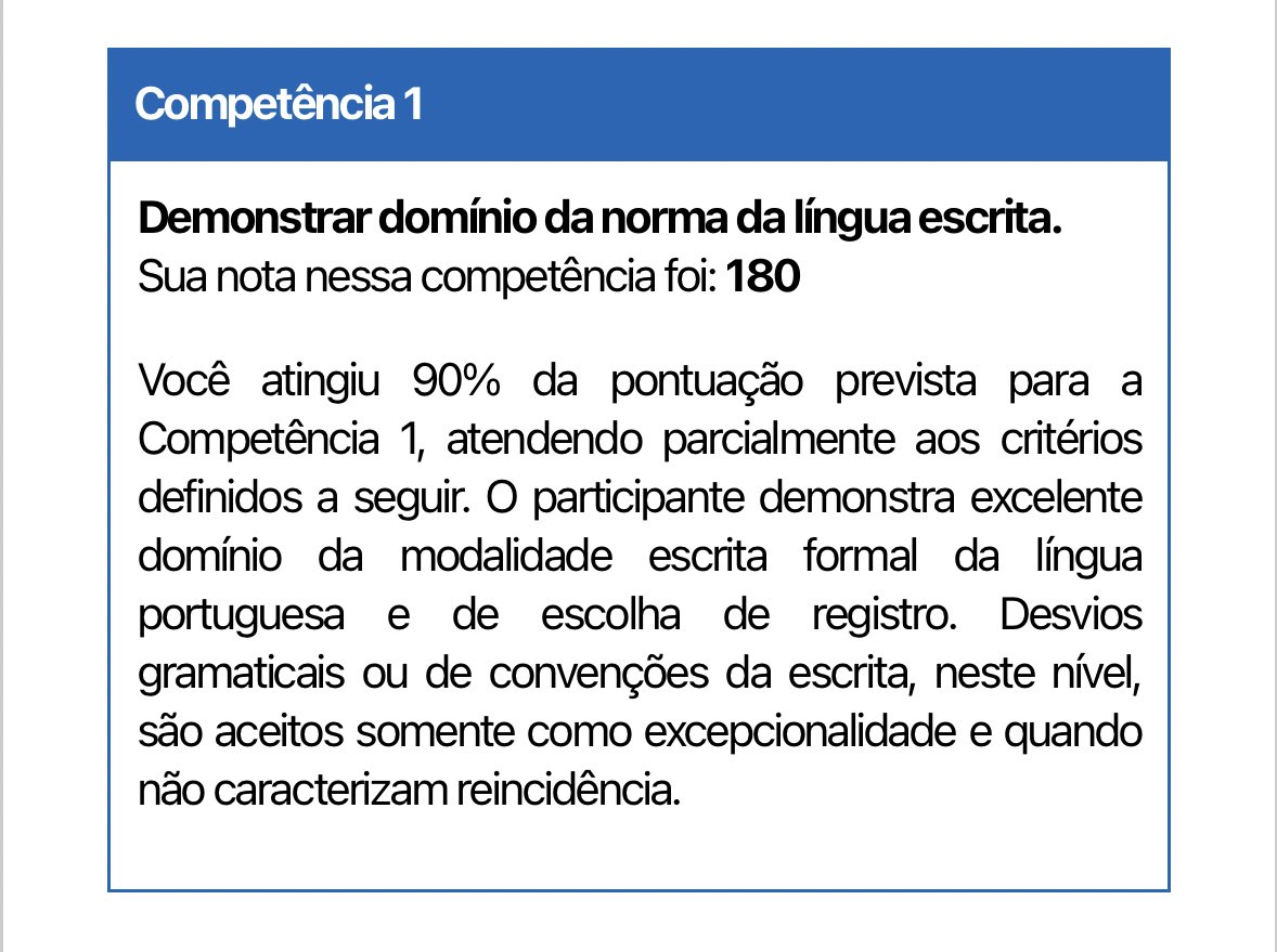 studyaugusto's tweet image. 🚨ENEM 2022: O INEP liberou a vista pedagógica das redações! Você pode visualizar a análise do seu texto em cada competência!