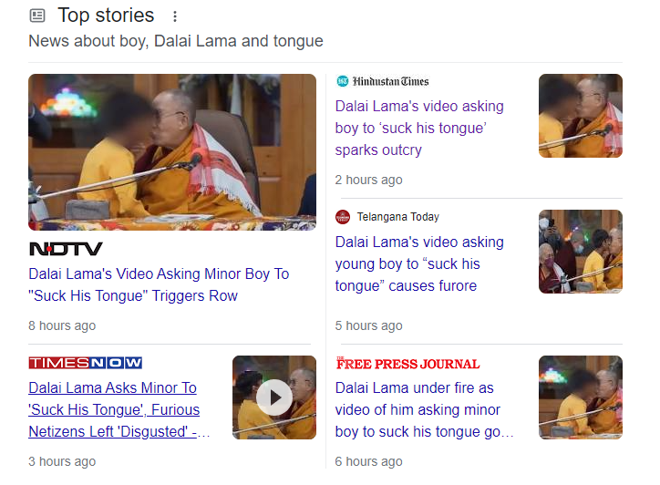 scumbunker's tweet photo. WESTERN MEDIA COVERED UP FOR THE DALAI LAMA until he apologised #dalailama #nonces #pedomedia https://t.co/XoPtzGdoQM