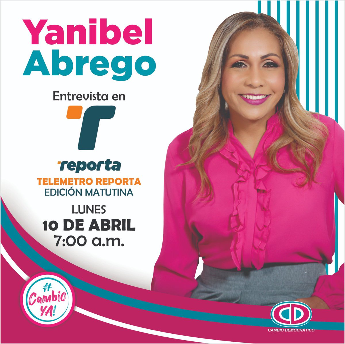 A las 7:00 a.m. estaré en el noticiero de @TReporta #ElCambioEsYA