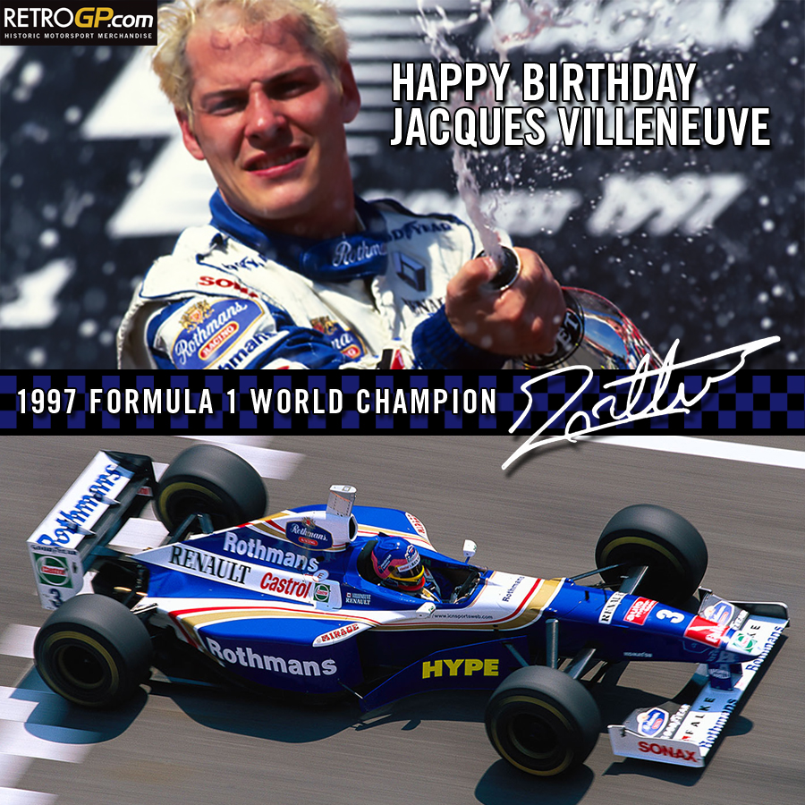 Happy Birthday to Jaques Villeneuve. At 24 he was the youngest winner of the Indy 500 & IndyCar Champs. In 96 he joined Williams and after almost becoming #F1 champion in his debut season, won the title in 97 at the decider in Jerez. 
bit.ly/RetroGP_F1_Sto… 

#jacquesvilleneuve