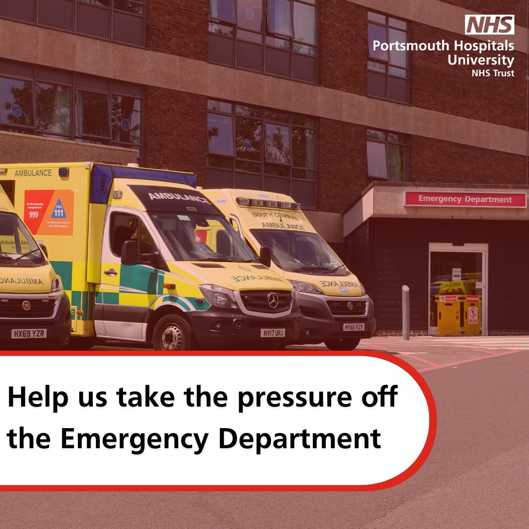 Our ED is there to care for those with life-threatening illnesses or injuries. Please help us to keep our ED free for those who need us the most.

If you have an urgent medical problem and you are not sure what to do, please visit 111.nhs.uk