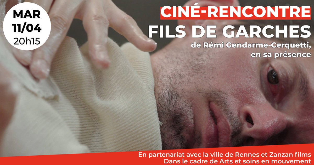 📢Au #CinéArvor👉🏻"Fils de Garches" en présence du réalisateur.
🔸Précédé du court métrage fantastique "Lure" de Wunna Winter &amp; Linda Luitz 
🔸 En partenariat avec <a href="/courtmetrange/">Court Métrange</a> nomade &amp; <a href="/Zanzan_Films/">Zanzan Films</a> dans le cadre de la manifestation "Arts et   soins en mouvement"
#Rennes