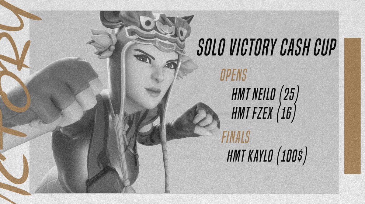 Twargg_'s tweet photo. Here we are announcing new achievements for the team 
Opens 
HMT Neilo (25)
HMT Fzex (16)

Finals 
HMT Kaylo (100$)

#TheHelmetsEmpire https://t.co/C0AuMd9Uqc