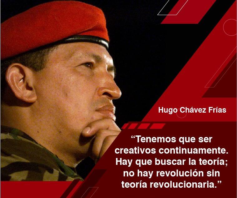 🔴 Comandante Hugo Chávez: Tenemos que ser creativos continuamente, hay que buscar la teoría; no hay revolución sin teoría revolucionaría. 

<a href="/NicolasMaduro/">Nicolás Maduro</a>

#EsteEsMiPaís