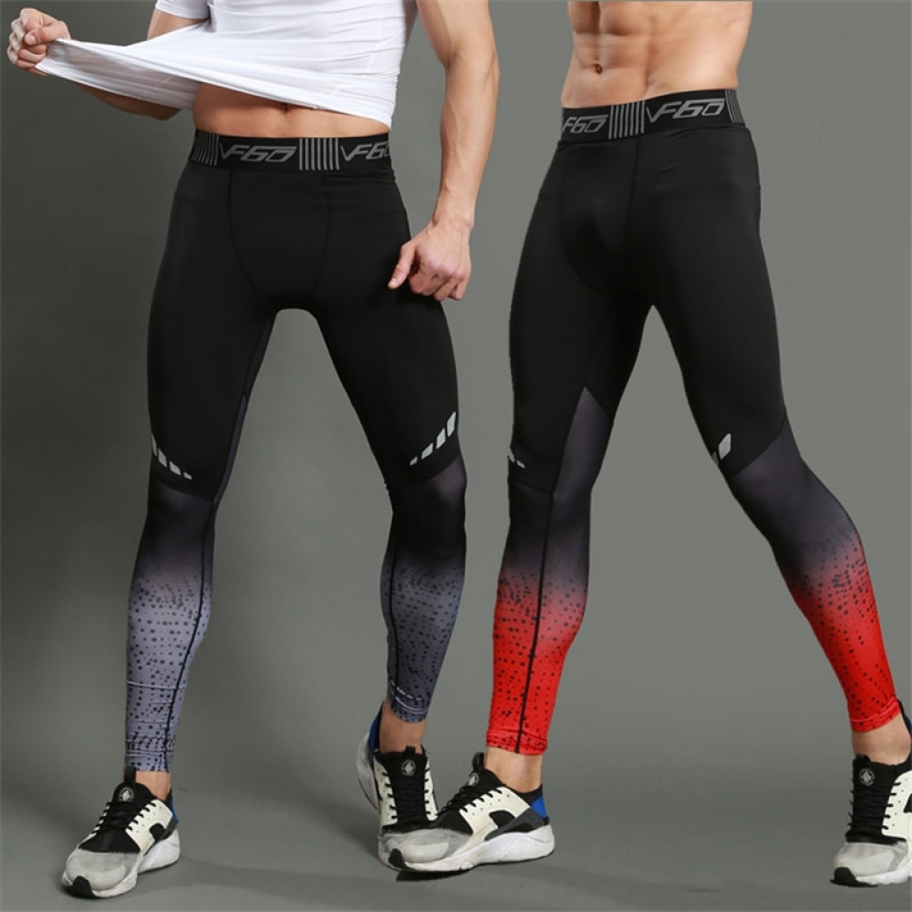 Gradient Printed Sports Men's Leggings #partyfavors #partyinstyleshop