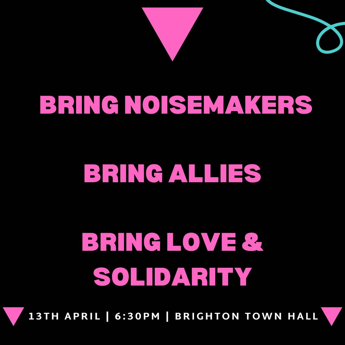 There’s a protest happening in Brighton on Thursday against proposed plans to roll back trans people’s legal rights in the UK - here are the details (Not organised by us, just sharing in solidarity!)