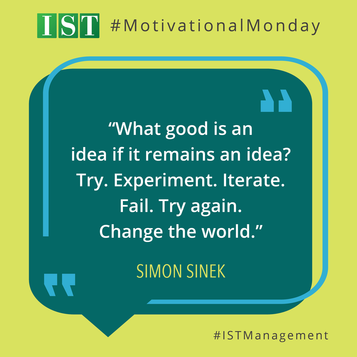 ISTEmpowerment's tweet photo. #MotivationalMonday #ISTManagement https://t.co/7TuB1asJ5H