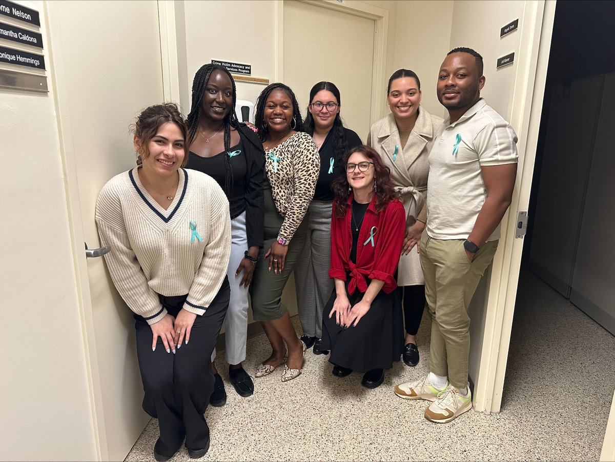 WJCSWestchester's tweet image. WJCS Crime Victim Advocacy &amp;amp; Support Services Program (CVASSP) staff wear teal ribbons to support victims of #domesticviolence. CVASSP supports #crimevictims &amp;amp; survivors of #abuse in #Westchester. 24/7 Hotline: 1-800-405-3991. #SexualAssaultAwarenessMonth ow.ly/96kb50NEk7Y