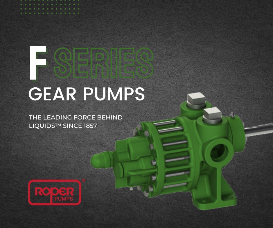 RoperPumpCo's tweet photo. Meet the force behind liquids since 1857.
Compact, #versatile, high-pressure #gearpumps, the F Series is ready to take on the job. Precision machining allows for minimum clearances, providing #efficient, trouble-free service.
Learn More
https://t.co/pfK1kkfVQp https://t.co/YLvbCMipEj
