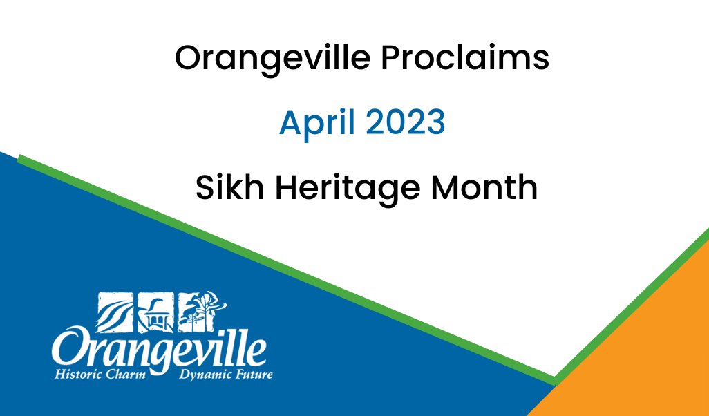 orangevilleont's tweet photo. Mayor Lisa Post has proclaimed April 2023 as Sikh Heritage Month in the Town of Orangeville to remember, celebrate and educate future generations about Sikh Canadians and their important roles in Ontario's past and present.

Learn more: https://t.co/wY7okm5YmV https://t.co/R3duSakNY2