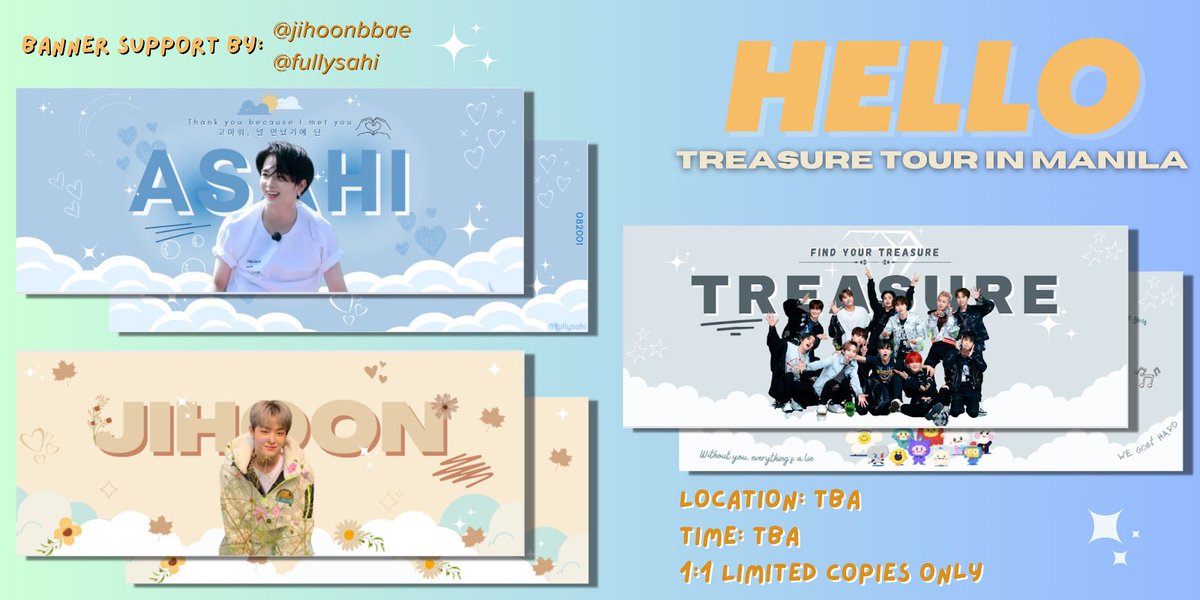 fullysahi's tweet photo. 𝙃𝙀𝙇𝙇𝙊 𝙏𝙍𝙀𝘼𝙎𝙐𝙍𝙀 𝙄𝙉 𝙈𝘼𝙉𝙄𝙇𝘼

teu-ha! 👋

❊ banner support &amp; freebies by ❊
@fullysahi &amp; @Jihoonbbae 

will update on d-day on our whereabouts!! just approach us by then! 🩵🫶

#TREASURE_HELLO_IN_MANILA 
#TREASURE #트레저 @treasuremembers https://t.co/PNmQXDKGQX