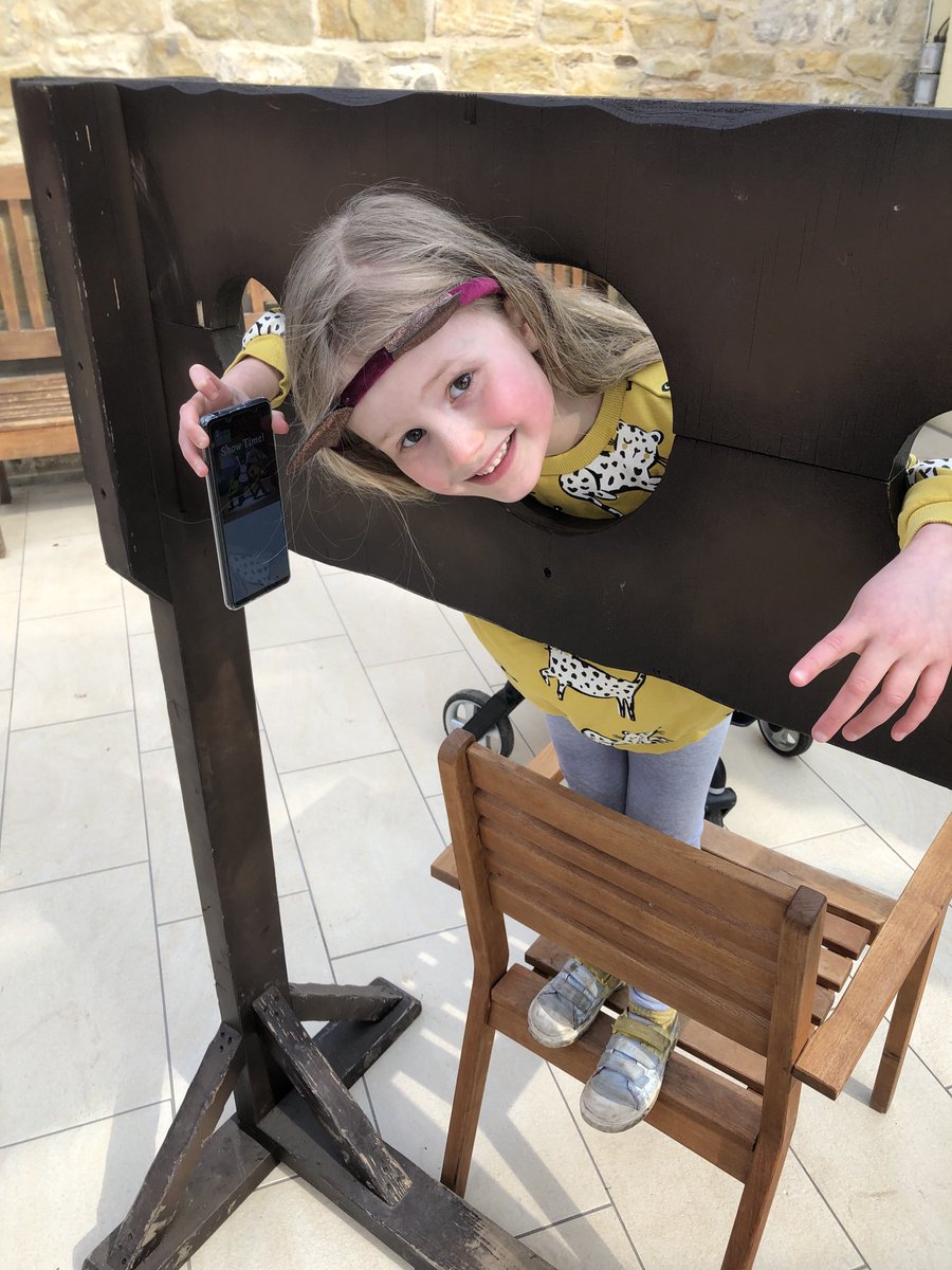 garylarkin16's tweet photo. @ArchibaldFirst Ruby in the stocks, but still finding time to read a book on Mammy’s phone #AFSReads https://t.co/3ut7M8rVZs