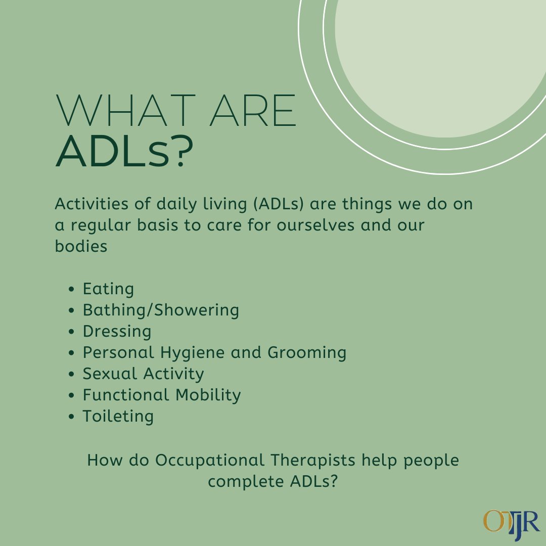AOTFoundation's tweet photo. Let's take a deep dive into #occupations this April to celebrate #OTMonth! #LetsTalkOccupations
We'll be highlighting each area of occupation to showcase what we do!

#occupationaltherapy #occupationaltherapist #otp #otstudent #cota #otd #ots #otr #adls #ot #ota #ADLs #ot https://t.co/gUdjYGmc47