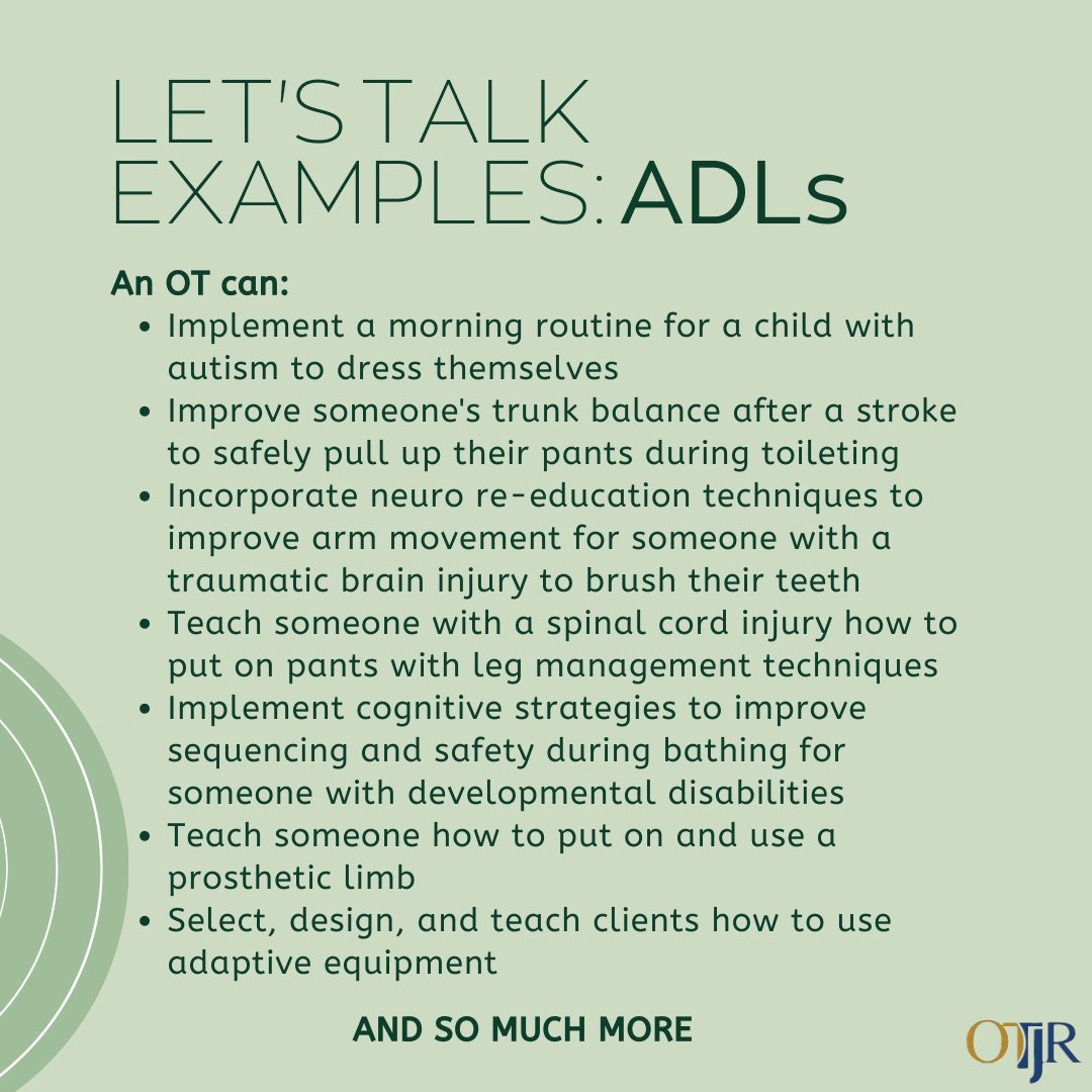 AOTFoundation's tweet photo. Let's take a deep dive into #occupations this April to celebrate #OTMonth! #LetsTalkOccupations
We'll be highlighting each area of occupation to showcase what we do!

#occupationaltherapy #occupationaltherapist #otp #otstudent #cota #otd #ots #otr #adls #ot #ota #ADLs #ot https://t.co/gUdjYGmc47