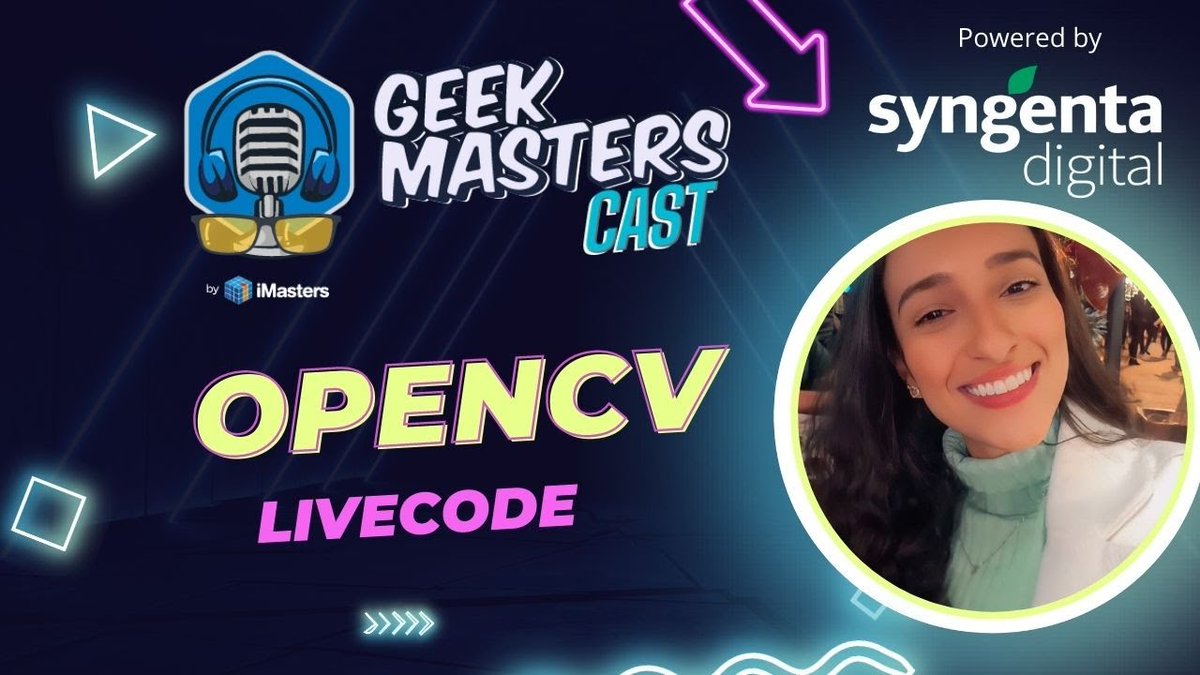 iMasters's tweet image. Geek Masters Cast!! O podcast e videocast do iMasters.
Novo episódio #livecode com Ariane Lima, profissional da Syngenta Digital, sobre biblioteca OpenCV.
youtube.com/watch?v=j9LiJL…
#visaocomputacional #OpenCV #biblioteca #biometria #geek #geekmasters