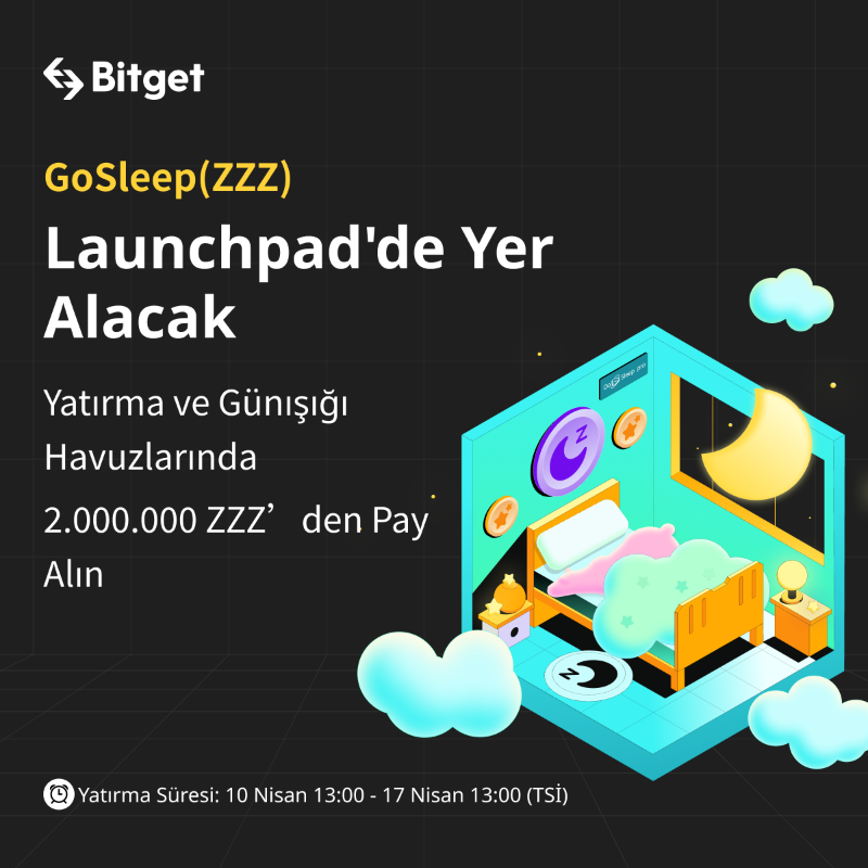 bitget's tweet photo. GoSleep (ZZZ) Bitget Launchpad'de yer alacak! Yatırma havuzundan ve günışığı havuzundan pay alın!