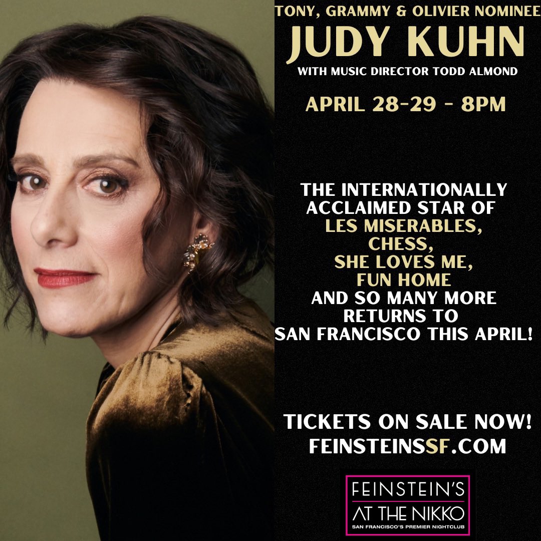 Hey San Fran I am coming your way 4/28 & 4/29! Joining me at the keyboard the great Todd Almond. Link for tix in my bio! @FeinsteinsSF