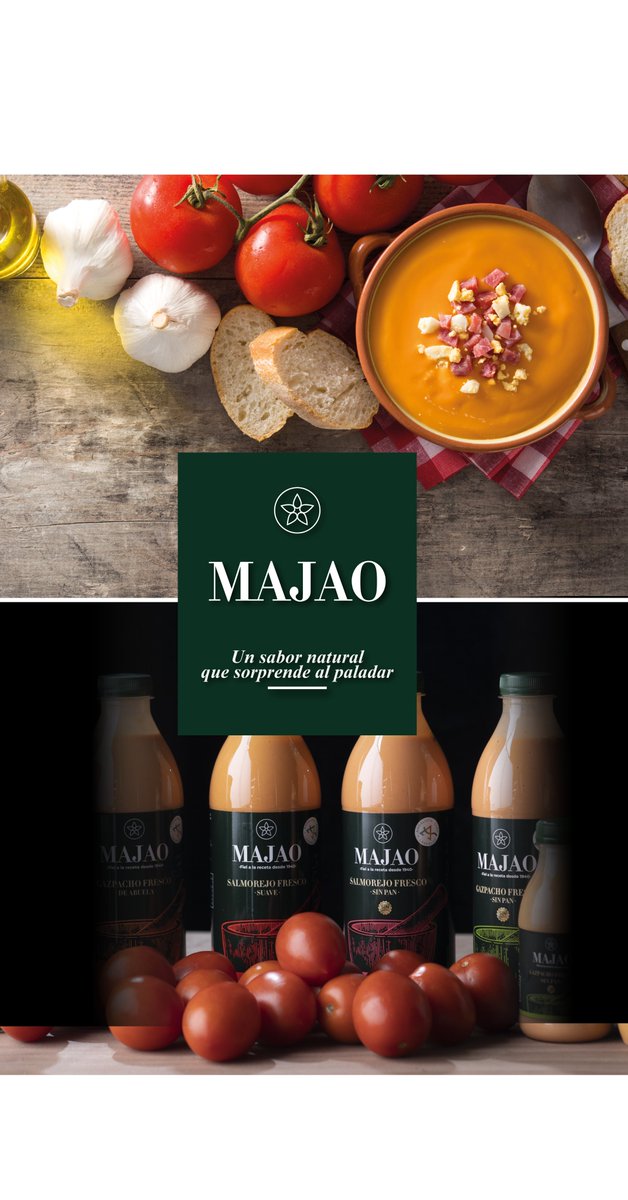 En PRODESCO hemos incorporado a nuestro catálogo este espectacular producto, "MAJAO" dando la oportunidad de degustarlo en varias versiones: gazpacho fresco sin gluten, salmorejo fresco sin gluten y salmorejo fresco, todos ellos en formato de botella de 1L bit.ly/41eFzT3