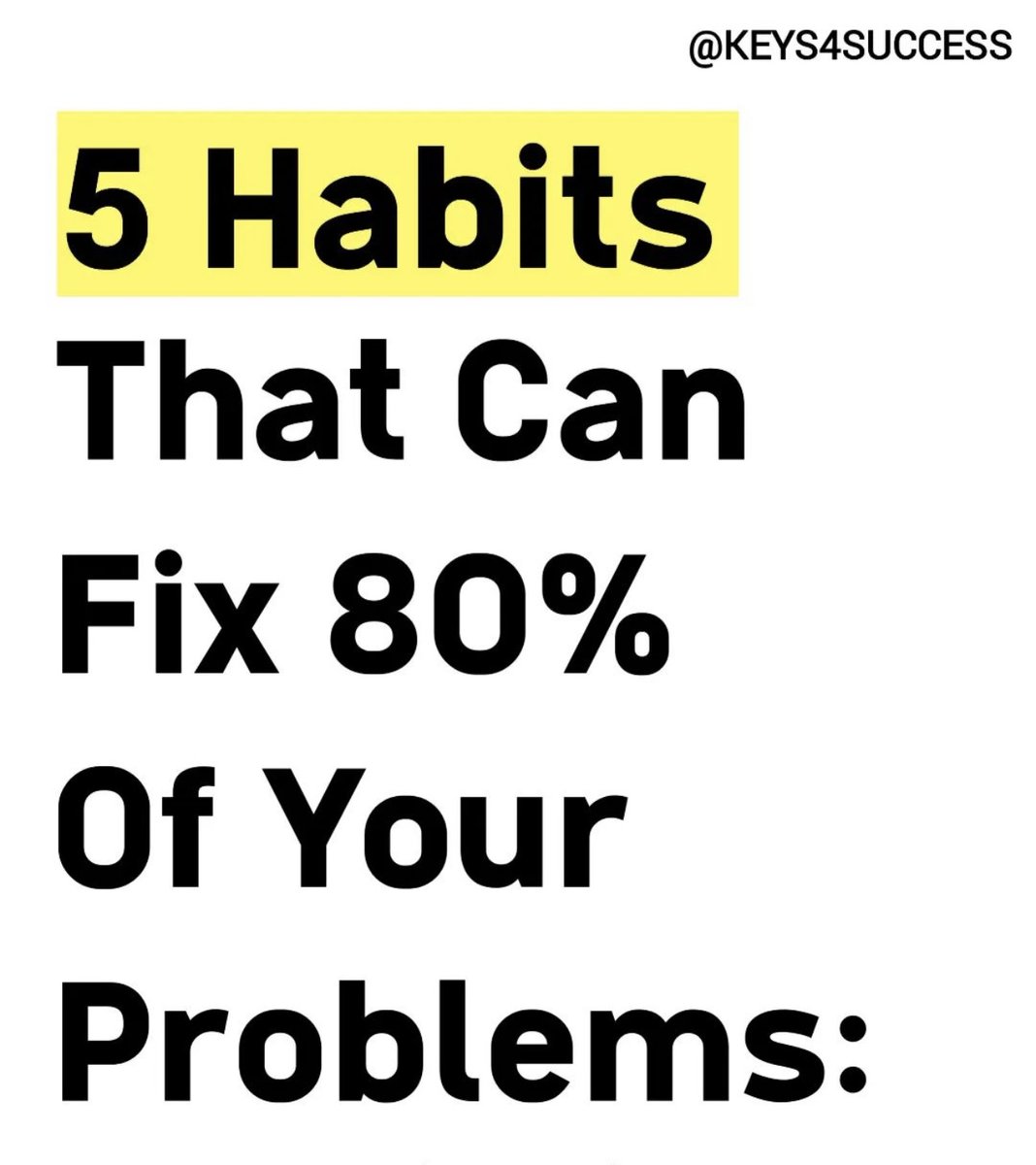 Matrix_Escaped's tweet image. 5 HABIT THAT CAN FIX 80% OF YOUR PROBLEMS: