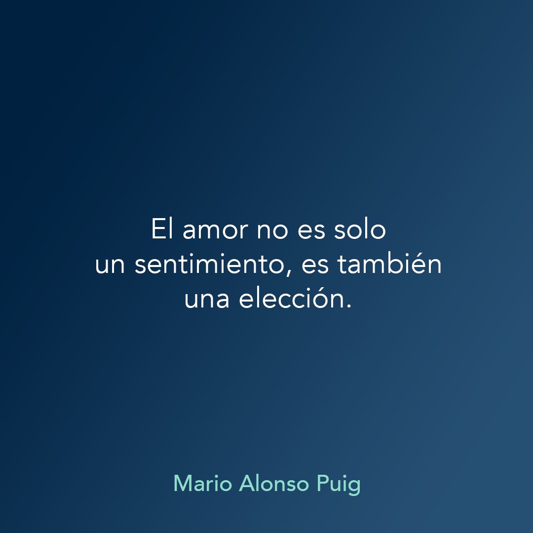 MarioAlonsoPuig's tweet photo. El amor auténtico no consiste en querer a alguien por ser de la forma que a mí me agrada, sino en querer a alguien por quién es y no por cómo es. 

#Amor #Respeto #ReseteaTuMente #MarioAlonsoPuig https://t.co/ev2epOaMgx