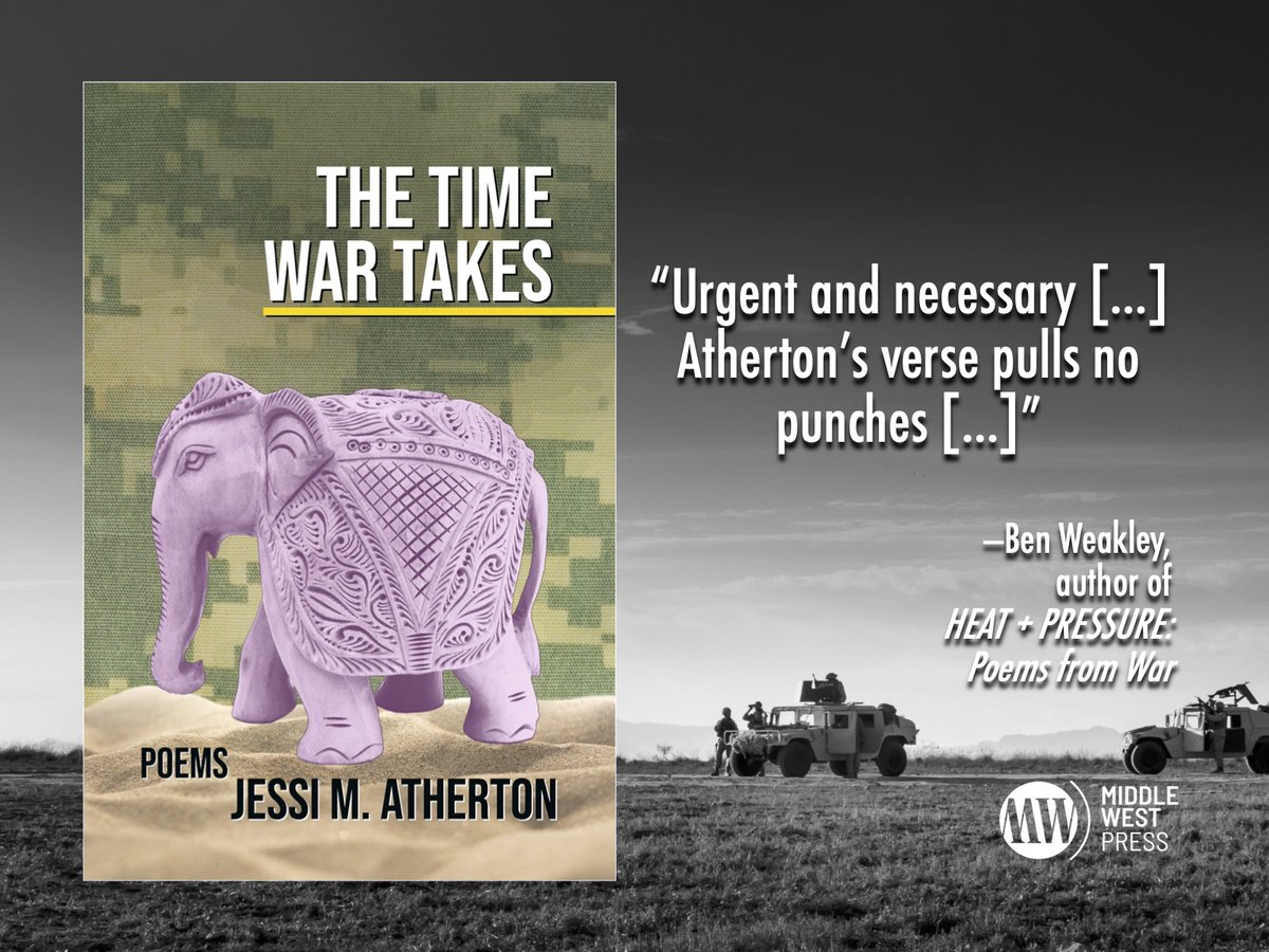 “Urgent and necessary […] Atherton’s verse pulls no punches […]”
—@ben_weakley, author of “HEAT + PRESSURE: Poems from War”

$5.99 Kindle: amzn.to/3E4pUfI
$11.99 Print: amzn.to/40Mx69s

#NationalPoetryMonth, #warpoetry