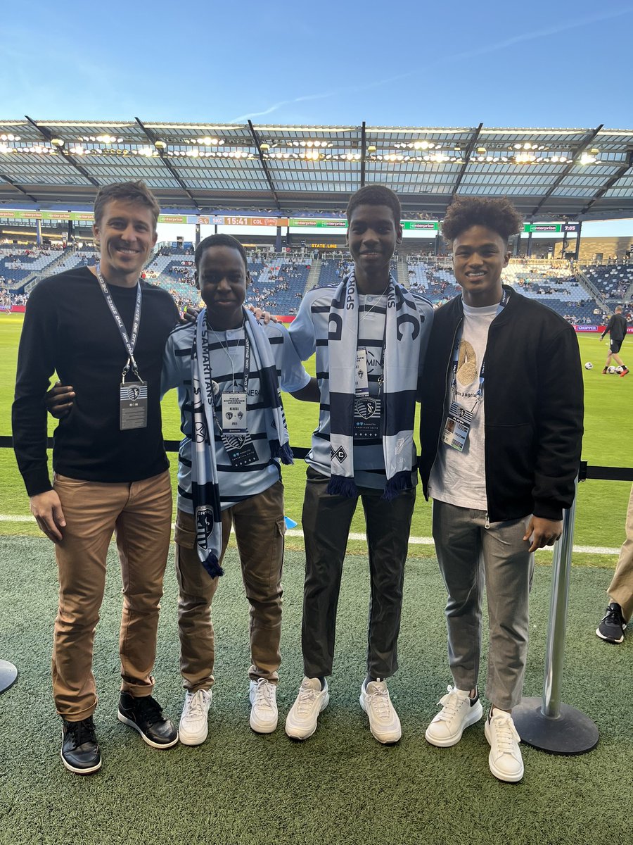 MissLTrue's tweet photo. My former students were recognized as the Blue KC Sporting Samaritans at the game on Saturday. I’m so proud of them!! Thank you @BlueKC @MattBesler and @SportingKC It was a very memorable evening! for two very deserving young men! 💙 https://t.co/azVdD98QKP