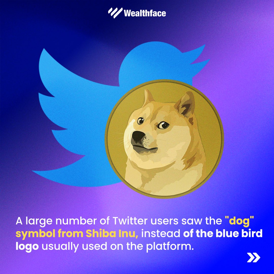 wealthface's tweet photo. Elon Musk tweets out meme after blue bird on homepage replaced by image of #ShibaInu associated with #cryptocurrency, with #ElonMusk having no explanation or justification for the change.

What do you think of this latest update?
Share your thoughts

#wealthface #Twitter https://t.co/SrFcMwWKXt