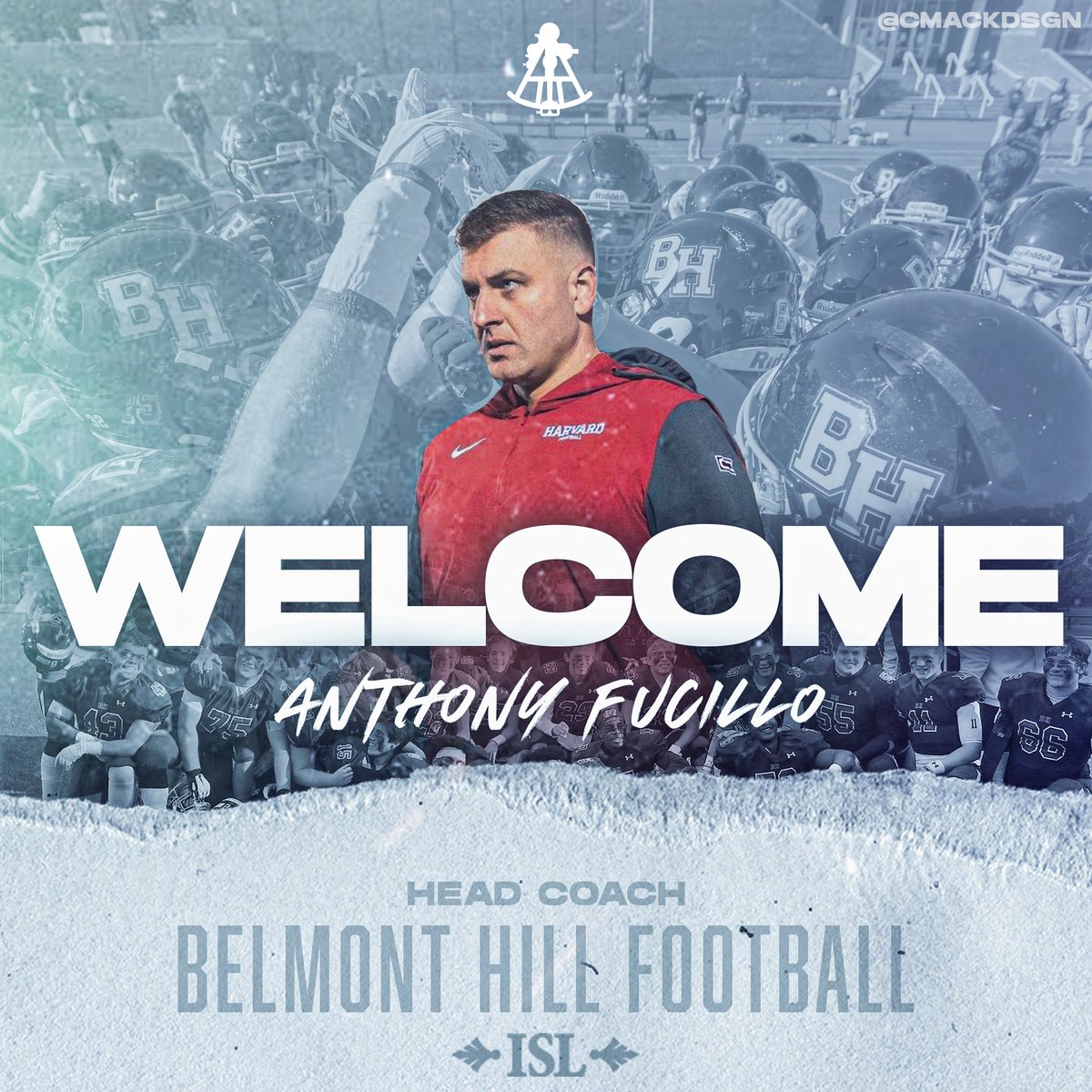 INTRODUCING: our new <a href="/BelmontHill/">Belmont Hill School</a> head football coach, <a href="/CoachFucillo/">Anthony Fucillo</a> ‼️ Welcome to the family, Coach! Can't wait to get to work!! #BHFootball #WelcomeToTheHill