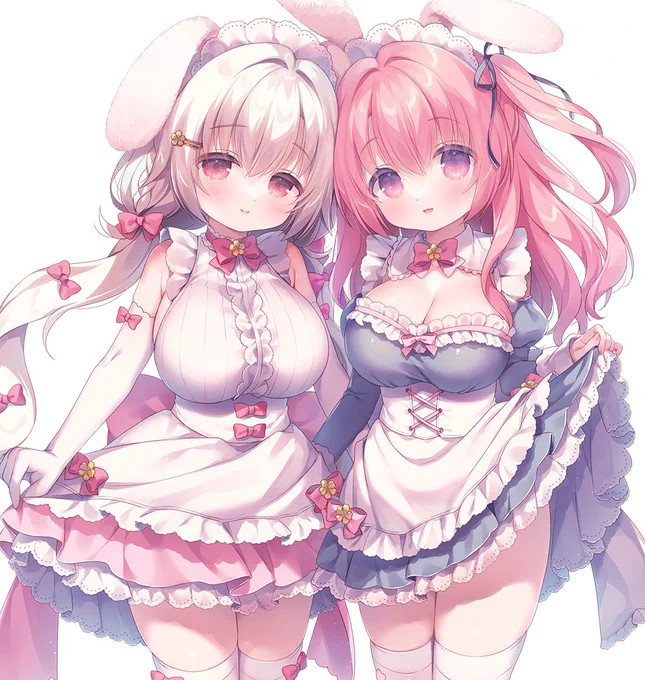 お出迎えうさメイドさん 
