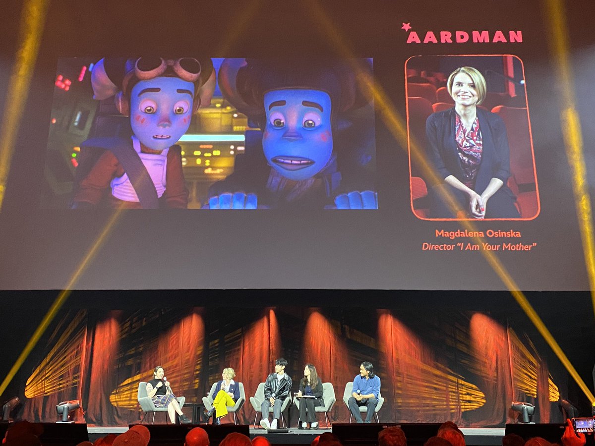 We’ve got even more new panelists on stage, and we’re learning about @aardman’s short “I Am Your Mother.” #StarWarsVisions #StarWarsCelebration