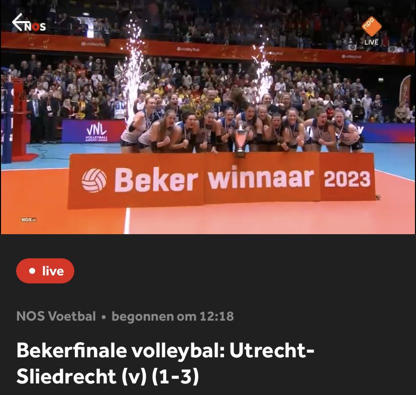Topklasse! <a href="/SlieSportD1/">SliedrechtSport D1</a> wint de Bekerfinale. Namens <a href="/Sliedrechtgem/">Gemeente Sliedrecht</a> van harte gefeliciteerd! 
#trots #volleybalhoofdstad