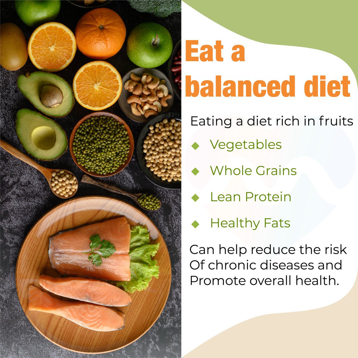 Fuel Your Success with a Balanced Diet! 🥗🍎🐟

#balanceddiet #healthyeating #nutrition #eatwell #healthylifestyle #wellness #fitfood #cleaneating #healthymeals #wholefoods #plantbaseddiet #balancedmeal #mealprep #eattherainbow #nutrientdense #healthychoices #realfood #MedEd