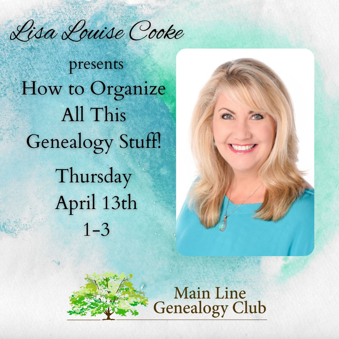 Main Line Genealogy Club tweet media